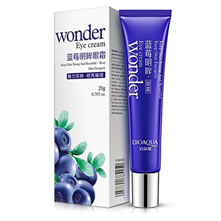 Bioaqua Wonder Blueberry Eye Cream - Dark Circle Wrinkles Remover Moisturizing Anti Puffiness Eye Care Cream