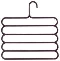 Anti-Slip Magic Multiple Layer Trousers Hanger Multifunction Pants Closet Belt Holder Rack S-Type 5 Layers Saving Space. 