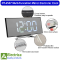 DT-6507 LED Mirror Large Screen Clock 3D Smart Electronic Alarm Clock Temperature Time Display Table Clock Bedroom Home Decoration,White by Electrica. 