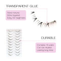 BeliefMelief  Profesional  Bottom False Eyelashes Lower Lash Extensions 10 Pairs Under Lashes Strip Manga Natural Look Pack Soft Make Up For Women. 