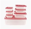 "IKEA Style High-Quality Thumb Lock Food Containers - 7PCS Set, Precious Stackable Plastic Storage Boxes". 