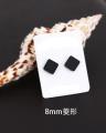 Black Magnetic Square Earrings Unisex. 