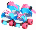 Children Two Lines Roller Skates Double Row 4 Wheel Skating Shoes Adjustable Size 16cm to 22cm - Adjustable Quad Speed Roller Skates Double Row Wheel Shoes multicolor Double Row Wheel Shoes ( NOTE random color will be delivered ). 