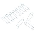 10 Pcs Steel Brooch Shape Cotter Safety Pins Spring Clip Wire Safety Lock Pins Fastener For Boat Trailer Farm Lawn Garden Hitch. 