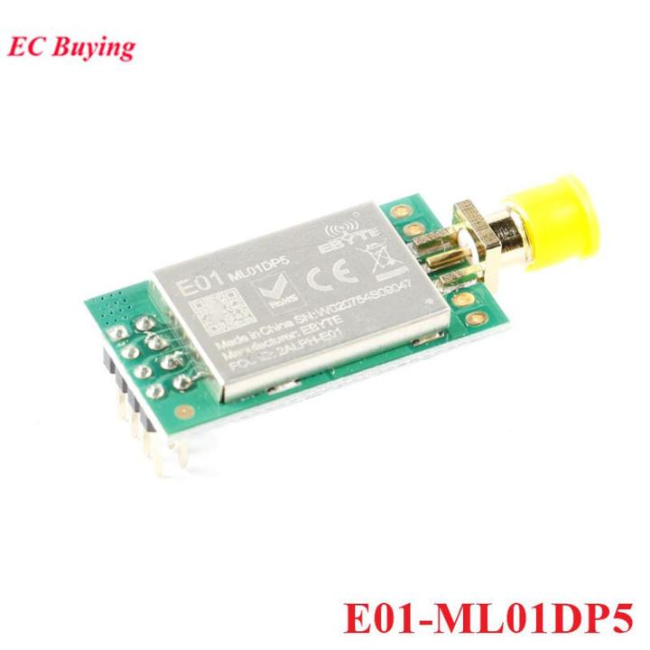 2pcs nrf24l01 E01-ML01DP5 Ebyte 20dBm Long Range 2100m SPI NRF24L01+PA+LNA 2.4GHz RF WiFi Wireless Transceiver Module Antenna