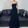Gentle and Western Interior for Women's Summer 2024 New Style Pure Desire French Waist Collection Hot Girl Strap Long Dress. 