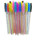 50pcs Disposable Shiny Eyelash Brush Applicator Wands Curler Mascara Eyebrow Makeup Tools Spoolers Comb Wands Spoolies Brushes. 