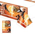 【ZOSR】Basketball Table Cloth Plastic Table Cover sport Party Disposable Tablecloth NBA Theme Party Decor for Kids and Adults Birthday Party Decorations Supplies. 