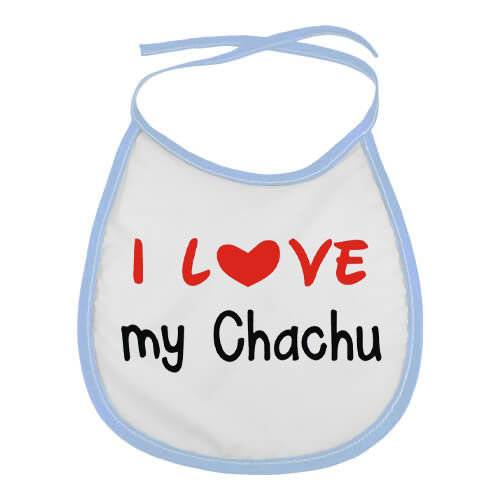 I Love My chachu Customized New Born Baby Bib