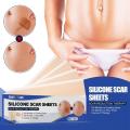 4pcs Silicone Scar Sheet Removal Patch Sheet Burn Skin Repair Gel Soft Flatten Strips Self Adhesive Health Care Scar Patch. 