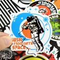 10 Pcs/Pack Rock and Roll Retro Music Band Graffiti Waterproof Stickers for Laptop,Luggage Bag,PC,TV,Skateboard,Mobile. 