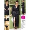 Pack of 03 - Satin Silk Long Kimono Robe Night Gown With Lace. 