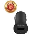 mophie Single Port 18W Car Charger USB Adapter - Black. 