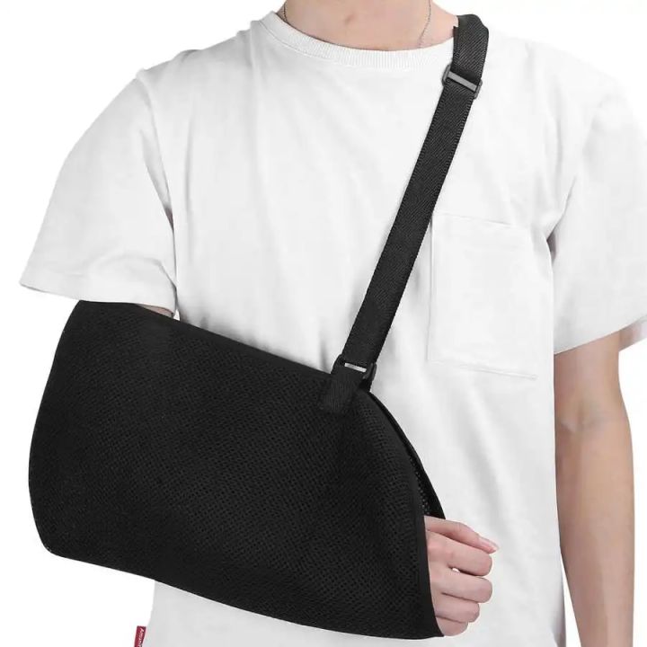 Breathable Arm Sling Adjustable Arm Support Shoulder Immobilizer for Fracture Sprain Wrist Arm Elbow Forearm Fixed Belt Strap