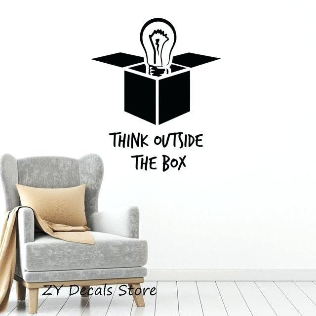 Decors -size-2 x 2 feet- Think Out side The Box motivational quote wall ...