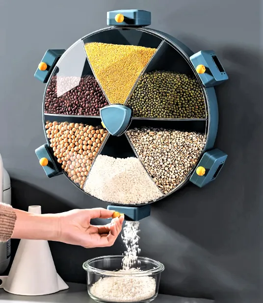 6%20compartment%20Food%20Grains%20Storage%20Grids%20Box%20Wall-mounted%20Rotate%20Storage%20-%20Image%202