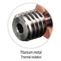 All-Metal Bi-Metal V6-TCrazy Heatbreak for 1.75mm V6 Hotend Heater. 