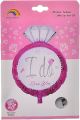 DIAMOND RING FOIL BALLOON IN PINK COLOR - WEDDING PARTY FOIL BALLOON - QABOOL HAI FOIL BALLOON. 
