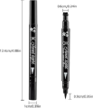 Eyeliner Pen And Winged Stamp Magic Double Head wing Seal Heart Star Stamp Eyeliner Black. 