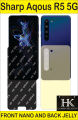 SHARP AQUOS R5 5G FRONT NANO FLEXIBLE 9H PROTECTOR AND BACK JELLY CLEAR HYDROGEL BEST QUALITY. 