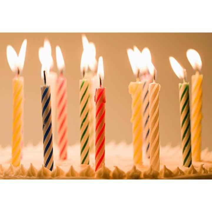 Birthday Candles with candles stand (pack of 12pcs) | Candles for Birthday Cake | Wedding Cake Decoration Candles | Anniversary Candles | Party Candles | Candles for Room Decoration.