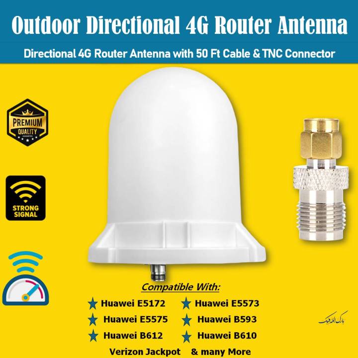 Outdoor Directional 4G LTE Router Antenna – High Gain Signal Booster ...