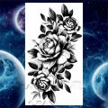 Large Maori Temporary Tattoos For Men Women Realistic Thorns Totem Wolf Mandala Geometric Tattoo Stickers Arm Body Tatoos. 