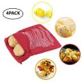 NEW Potato Express Baking Bag Microwave Fast Cooker In 4min Red Reusable. 