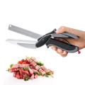 Best Quality 2 in 1 Clever Cutter Food Chopper Kitchen Scissors Smart Kitchen Shears Vegetable Slicer Dicer with Cutting Board. 