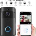 Smart WiFi Wireless Video Doorbell  V5 (Black). 