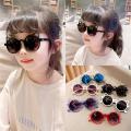 Cute Red Cartoon Kids Sunglasses Girls Pink Purple White Children Glasses Baby Boys Round Eyeglasses Party Outdoor Eyewear. 