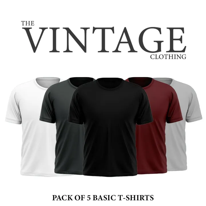 Pack%20of%205%20multicolour%20plain%20half%20sleeves%20Tshirt%20For%20Men%20in%20wholesale%20price%20-%20Image%202