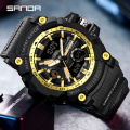 Sanda Men's Watches Sport LED Digital Waterproof Wristwatches 3179. 