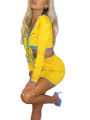 Women's Pleated Half-Dress, High-Waist Skirt Suit, Casual Party Girl Short Lace-up Cropped Top. 