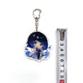 Anime Keychain Genshin Impact Venti Paimon Zhongli Yelan Klee High Definition KeyChains Cute Bag Pendant Key Chain Gifts 6cm. 