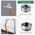 Faucet Extension Extender Flexible Hose Silicone Tube Connector Kitchen Bathroom Tap Part 22mm-1/2", 24mm-1/2", 4 Points Universal Interface. 