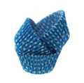 MINI ROYAL BLUE CUPCAKE LINERS: POLKA DOT. 
