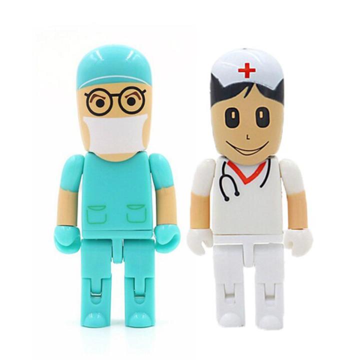 Doctor usb flash drive nurse model usb sticks pendrive 128GB 64gb 32gb 16gb 8g 4G memory storage Cartoon pen drive