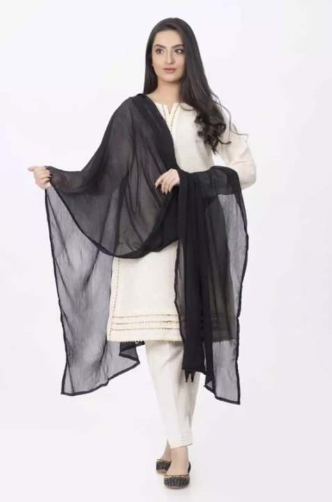 Black%20Crinkle%20Chiffon%20Dupatta%20For%20Girls/Ladies-Overlocked%20-%20Image%203