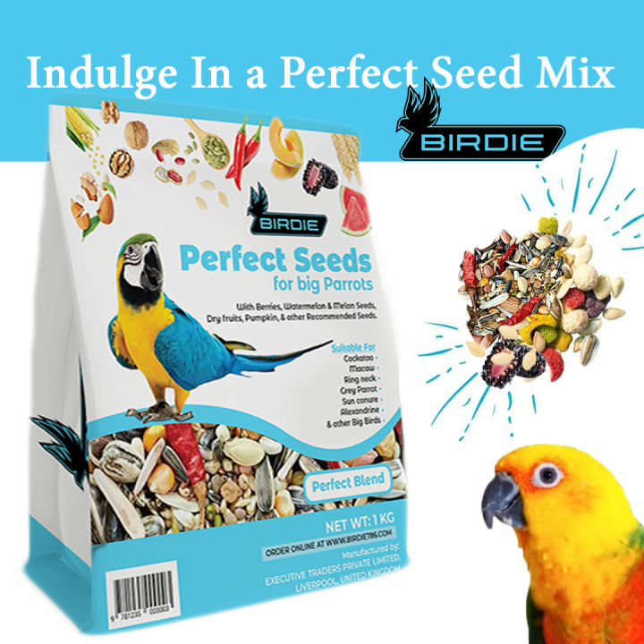 Premium Seed Mix For Big Parrots (Birdie) (Parrot Food) (Bird food) (Parrot feed) (1kg)