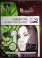 RIVON DARK BROWN COLOR SHAMPOO. 4 satche. Each 30ml. 