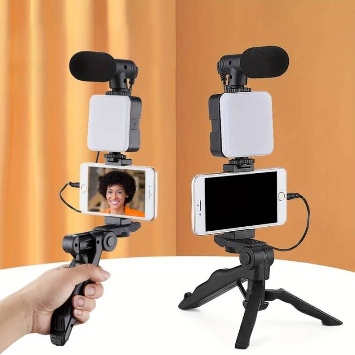 Vlogging%20Kit:%20All-in-One%20Video%20Making%20Kit%20with%20Tripod%20Stand,%20Microphone,%20LED%20Light,%20Mobile%20Holder%20&%20Bluetooth%20Selfie%20Shutter%20-%20For%20Live%20Stream,%20Vlogs%20&%20TikTok%20-%20Image%202
