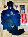 Men's Blue Pull & Bear Track Suite (Hoodies & Trouser). 