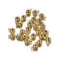 2Pcs/Lot Gold Plated Copper Crimp & End Beads Components for DIY Earrings Necklace Jewelry Makings Findings Accessories. 