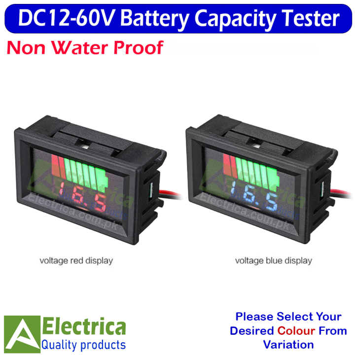 12 v Lead-acid Lithium Battery Indicator Led Water-resistant Led Digital Battery Capacity Monitor Voltage Meter Battery Tester by Electrica
