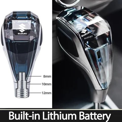 Universal Crystal LED Gear Knob with Hand Touch Sensor for Suzuki – Luxury Neon Glass Handle+ free Charger