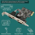 PCIe RS232 Serial Host Controller Card PCIE X1 Interface Practical 2 Port PCIe Serial Expansion Card for for POS System. 
