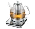 Digital Glass Electric Kettle - 1.0L 220V - 1800W, Glass Kettle with Tea Infuser Warmer. 