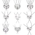 Best Friend Love Heart Sister Necklace Women Big Little Sis Mom Bff Necklaces Pendants Family Jewelry Collier Femme. 