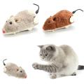 Pet Dog Cat Plush Funny Toy Mouse Animal Clockwork Wind Up Running Play Gift. 